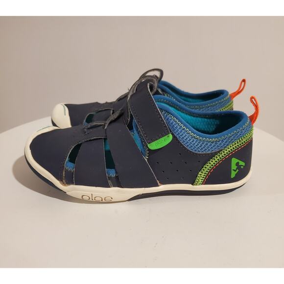 Plae Sam 2.0 Kids Fisherman Sandals Size 13 Navy Blue Hook & Loop Strap Comfort - Picture 1 of 10